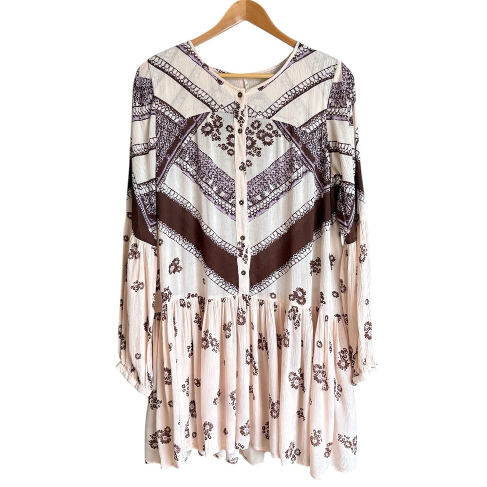 Free People size S From Your Heart Printed Tunic Mini Dress